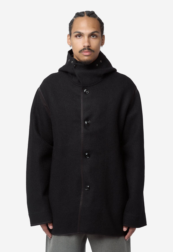 Men's Liner Jacket Black Stamped Wool M4261LBS