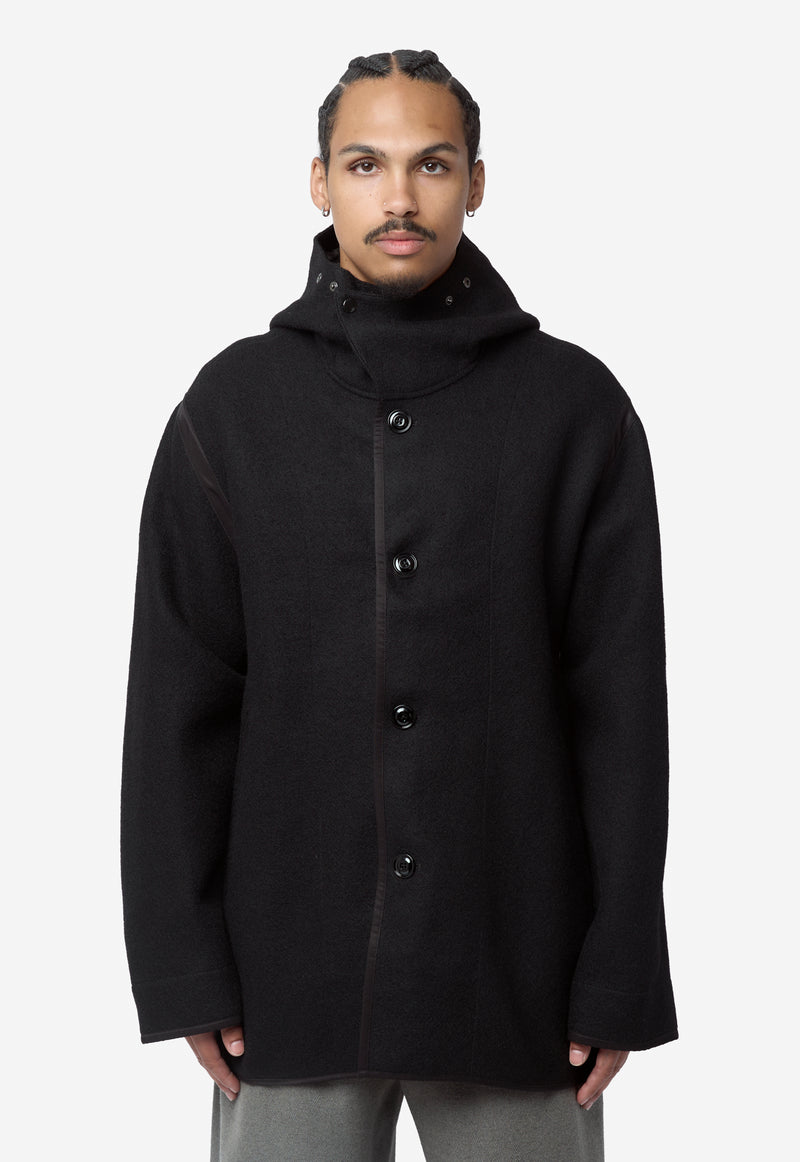 Men's Liner Jacket Black Stamped Wool M4261LBS