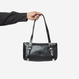 2CM Belt Shoulder Bag Tire Black Forever Cowhide A42682ST