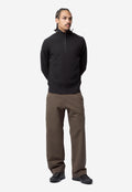 Men's Conic Wool Half Zip Sweater Black X000010798