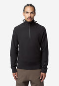 Men's Conic Wool Half Zip Sweater Black X000010798