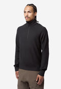 Men's Conic Wool Half Zip Sweater Black X000010798