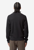 Men's Conic Wool Half Zip Sweater Black X000010798
