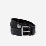 Tylor Leather Belt Black/Silver I035381