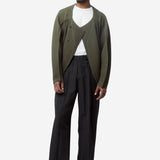 Men's Slash Pleated Cardigan Dim Green HP68-JL210-64
