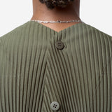 Men's Slash Pleated Cardigan Dim Green HP68-JL210-64