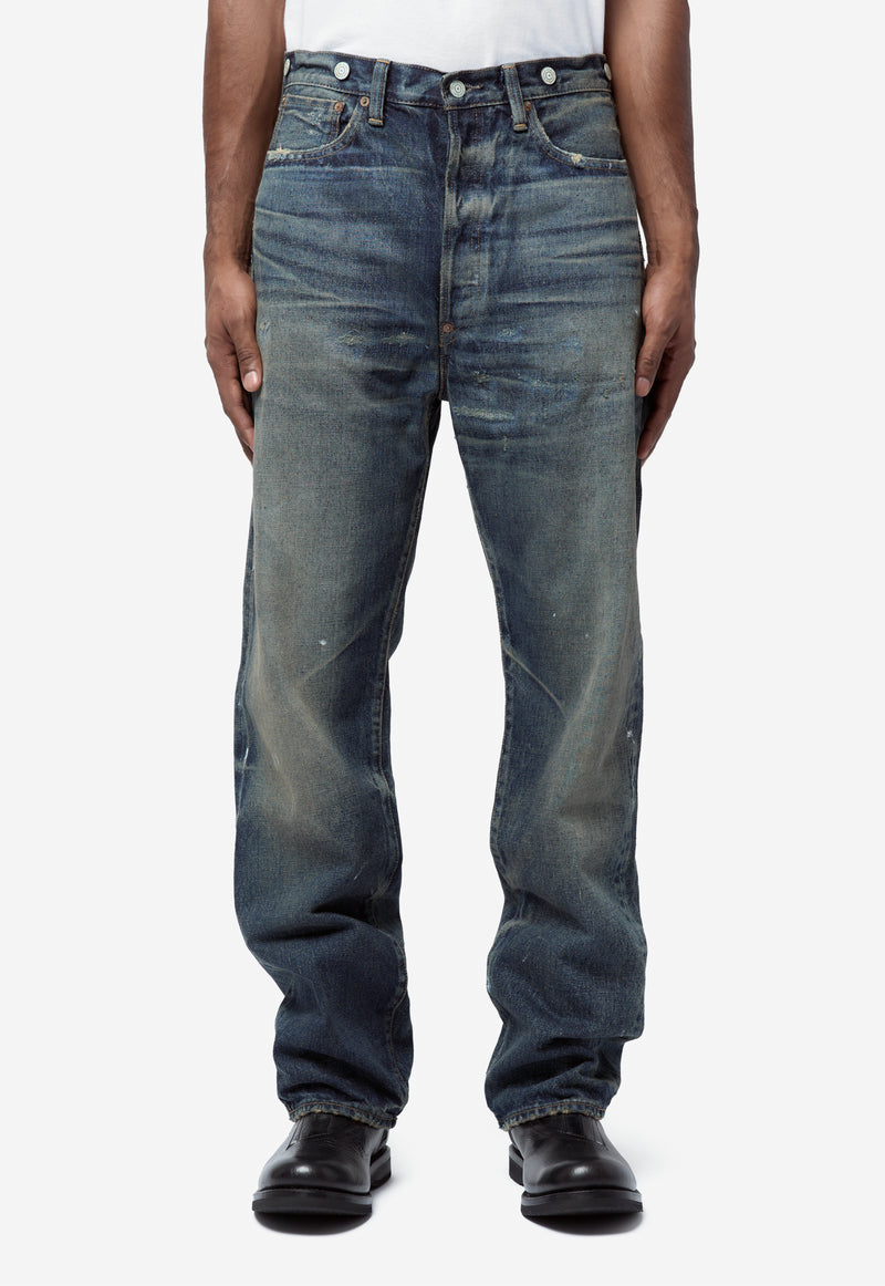 Men's Junya Watanabe x New Manual Custom Patchwork Denim Pants Indigo Mix WR-P907-100