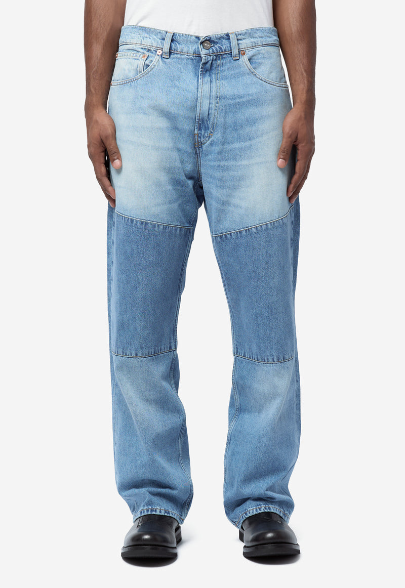 Men's Third Cut Patched Saddle Repair Wash M4265PS