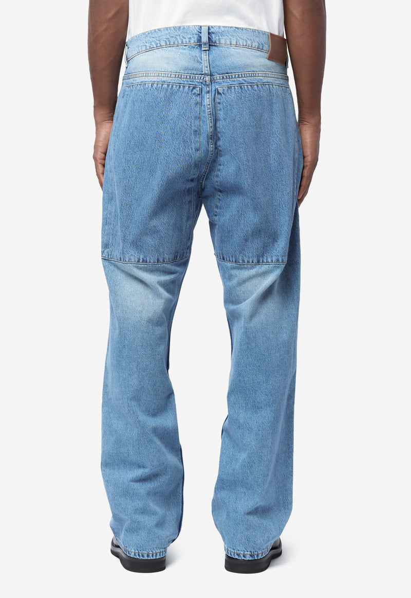 Men's Third Cut Patched Saddle Repair Wash M4265PS