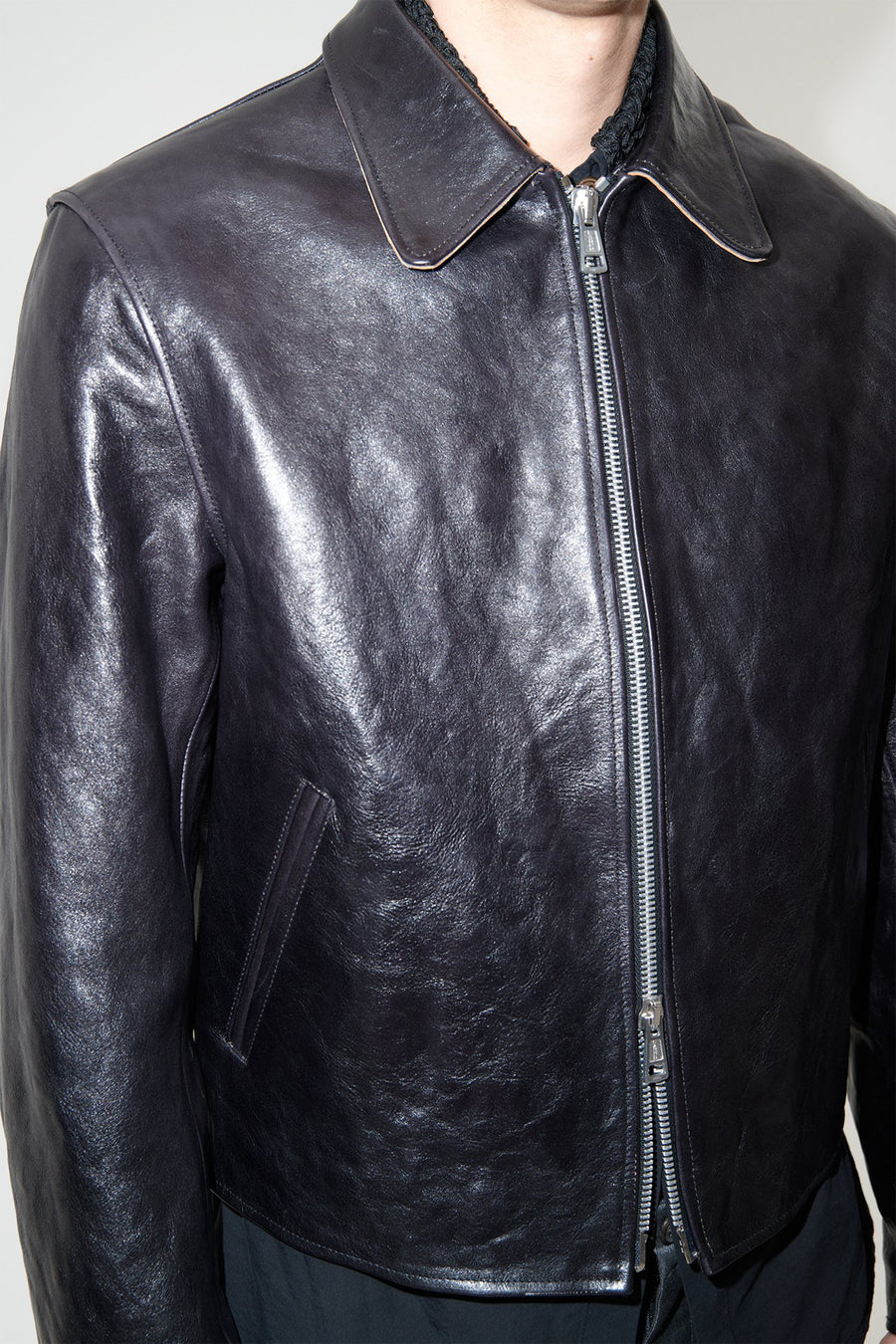 Leather Mini Jacket Black