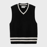 Stanford Vest Sweater Black/Salt