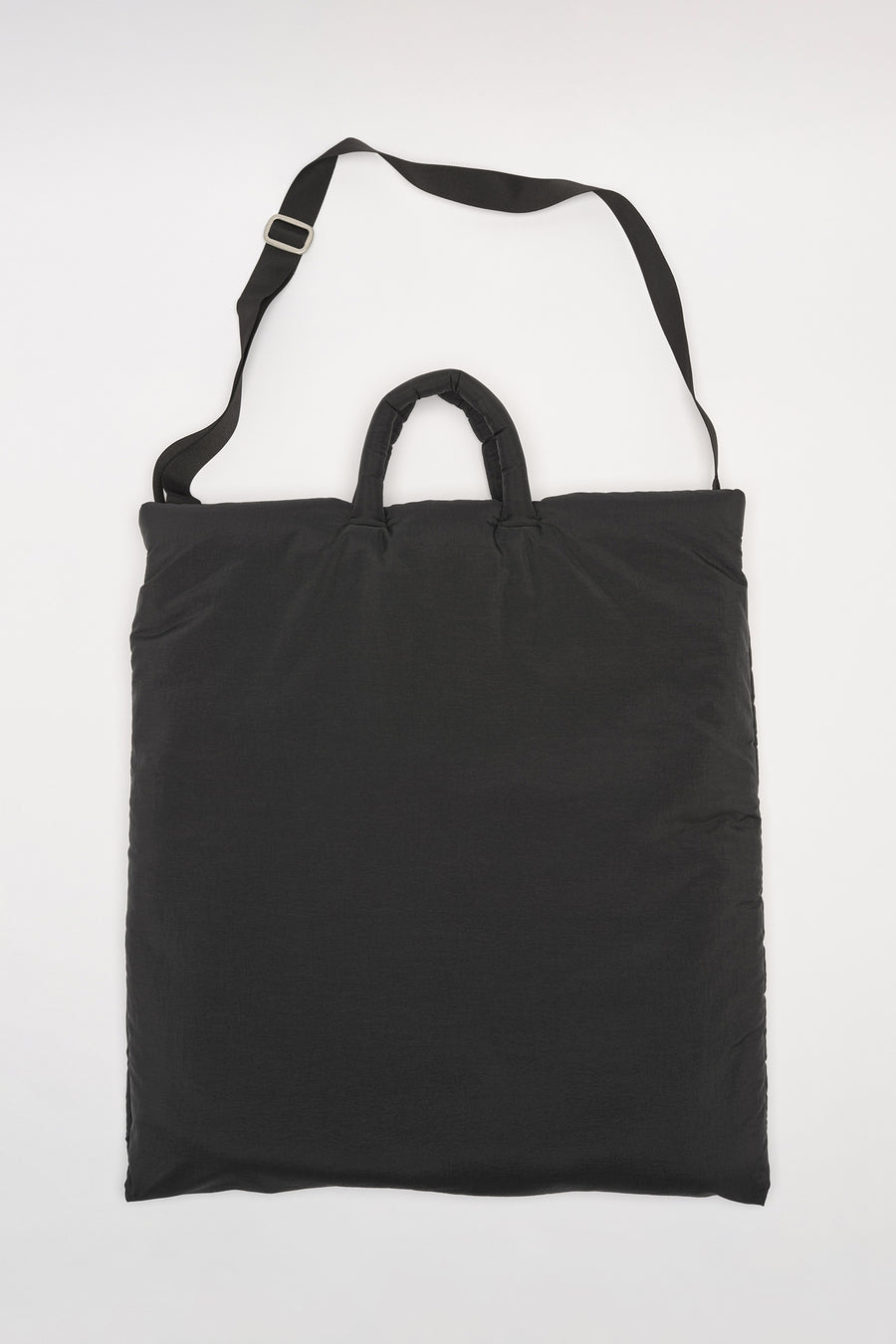 Nylon Big Pillow Tote Bag Black