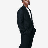 Ceremony Blazer Coal Black Link Stripe Weave M425OCC