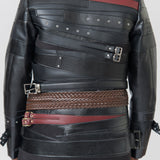 Faux Leather Belted Jacket (Short) Black WM-J004-051