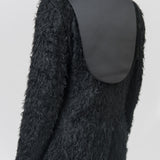 Fake Fur Blazer W/Removable Collar Black PM-J058-051