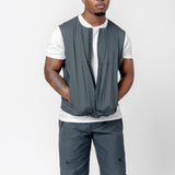 Poplin Blitis Check Vest 33 Dark Green Grey BG126142DH