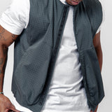 Poplin Blitis Check Vest 33 Dark Green Grey BG126142DH