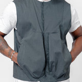 Poplin Blitis Check Vest 33 Dark Green Grey BG126142DH