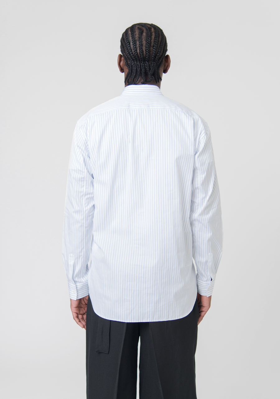 Mixed Thin Stripe Shirt White/Blue FK-B033