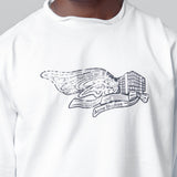 Long Sleeve Wing Logo Tee Optic White