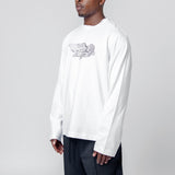 Long Sleeve Wing Logo Tee Optic White