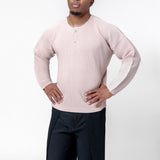 MC February Button Pullover Rose Gray HP56-JK107-23