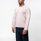 MC February Button Pullover Rose Gray HP56-JK107-23