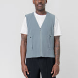 Flip Pleated Vest Moss Grey JE173-13