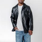 Alley Jacket Heavy Grain Black Leather