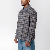 Heusen Shirt Hairy Flannel Oyster Check