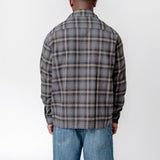 Heusen Shirt Hairy Flannel Oyster Check