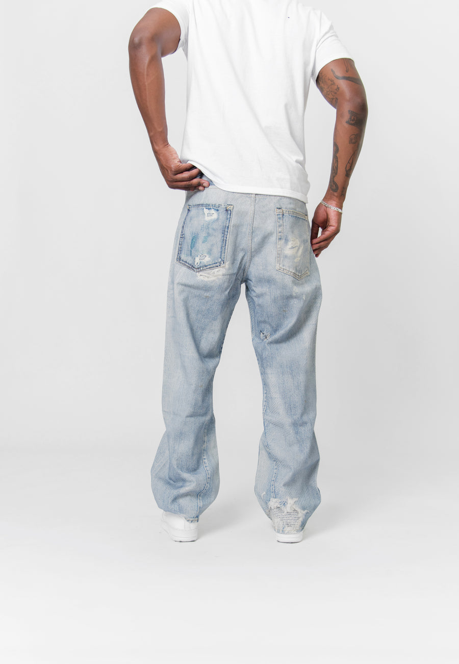 Third Cut Denim Digital Denim Print
