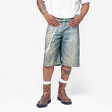 Denim Shorts-Loose Fit Mid Blue FN-MN-SHOR000264