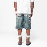 Denim Shorts-Loose Fit Mid Blue FN-MN-SHOR000264