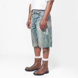 Denim Shorts-Loose Fit Mid Blue FN-MN-SHOR000264