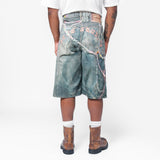 Denim Shorts-Loose Fit Mid Blue FN-MN-SHOR000264