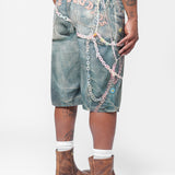 Denim Shorts-Loose Fit Mid Blue FN-MN-SHOR000264