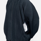 MC May Pleated Zip Hoodie Jacket Black HP56-JL121-15