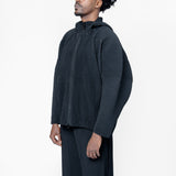 MC May Pleated Zip Hoodie Jacket Black HP56-JL121-15