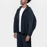 MC May Pleated Zip Hoodie Jacket Black HP56-JL121-15