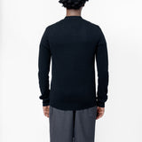Emblem Cardigan Sweater Black/Red AX-N008-051