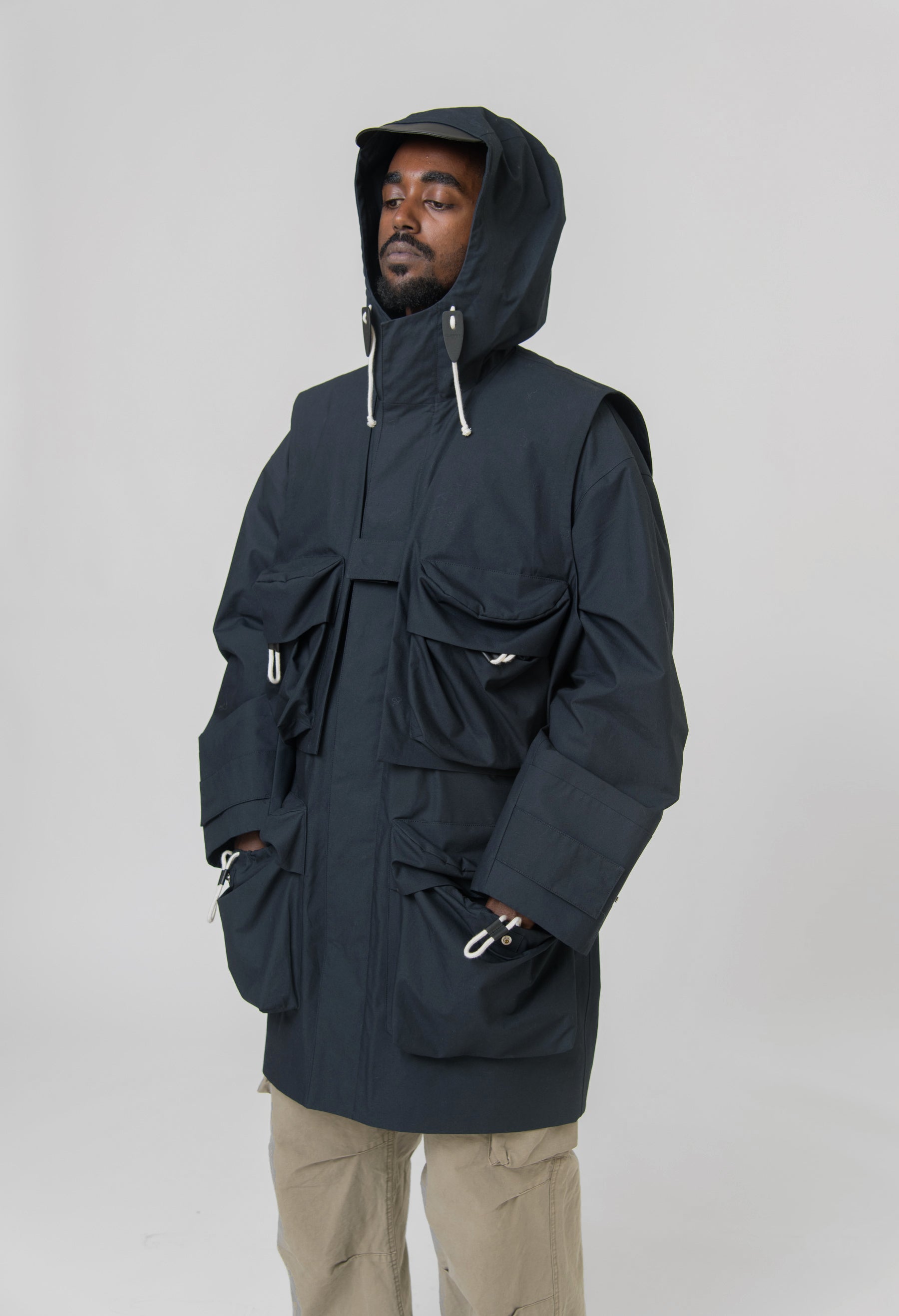 Water Repellent Cotton Parka Midnight J47AA0105