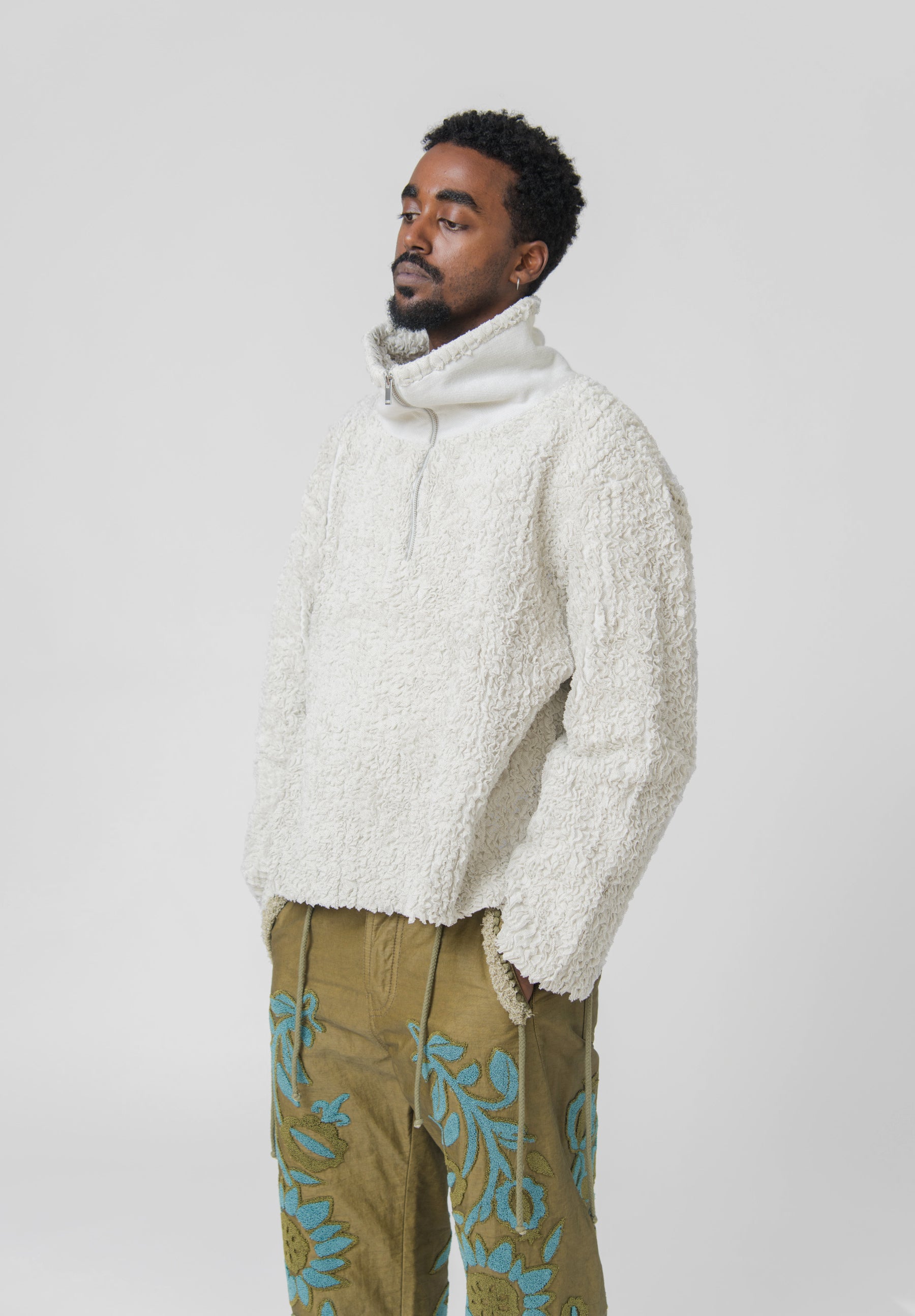 Loopback Pullover Sweater Chalk – NOMAD