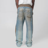Denim Check Jeans Mid Blue  TROU000890