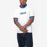 Short Sleeve Connection Script Ringer T-Shirt White/Wolfsbane I035429