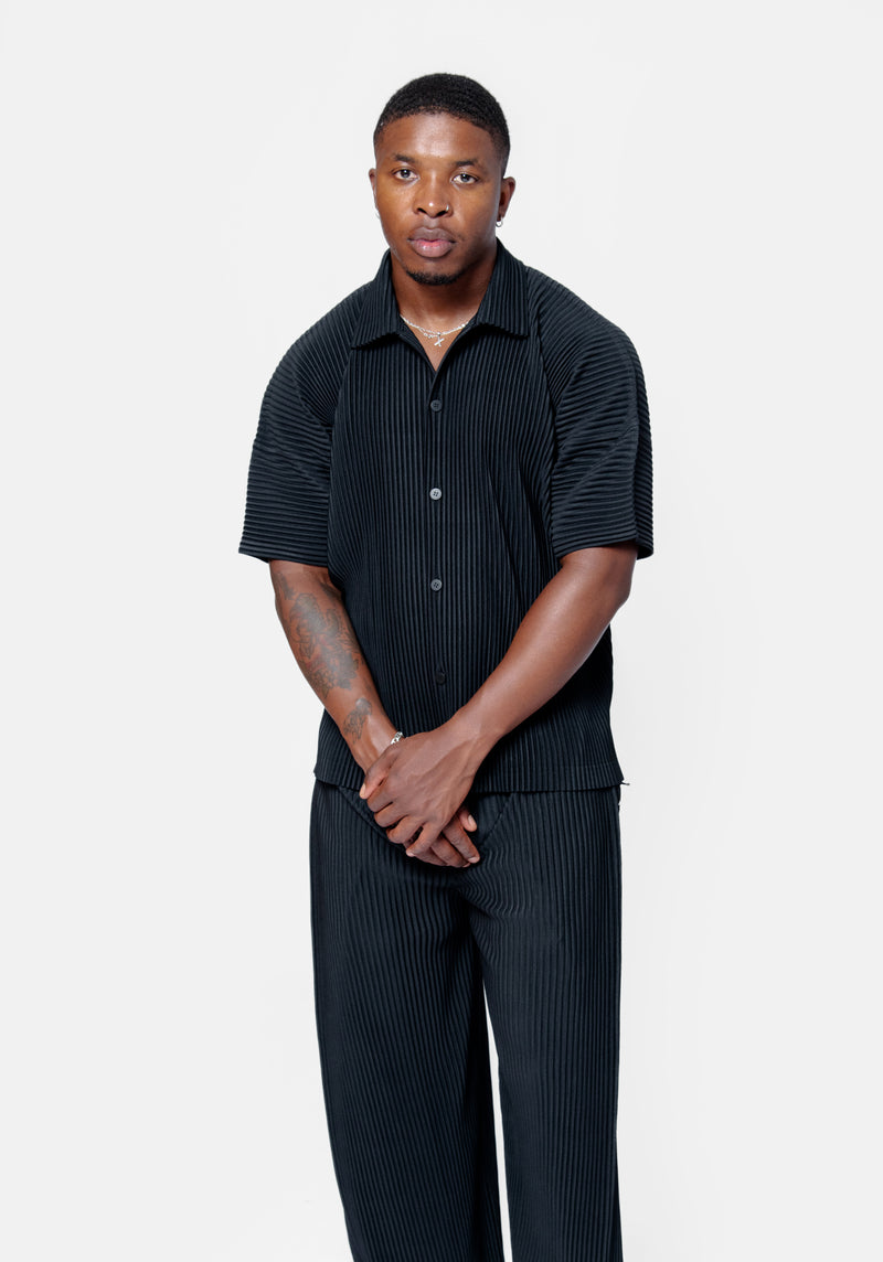MC July Pleated Shirt Black HP58-JJ072-15