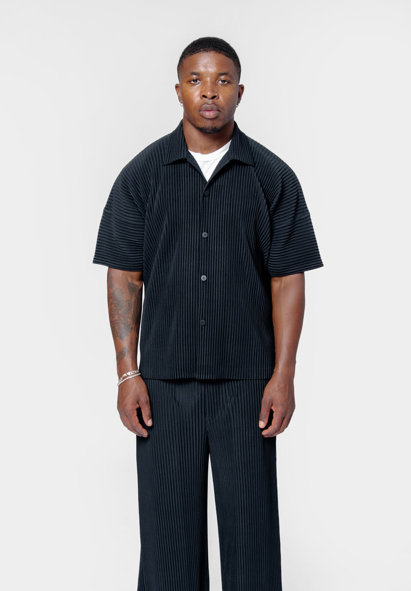 MC July Pleated Shirt Black HP58-JJ072-15