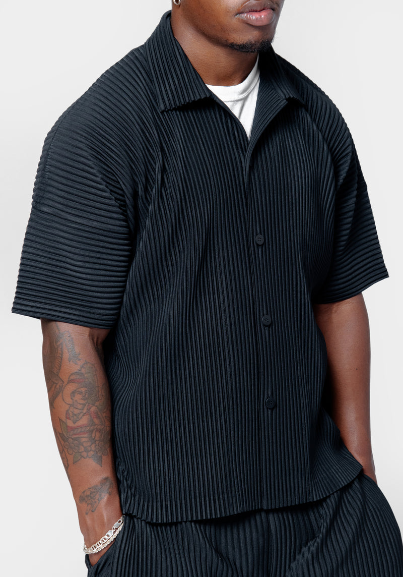 MC July Pleated Shirt Black HP58-JJ072-15