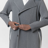 Wool Like Light Pleated Coat Grey FA300-12