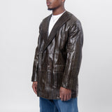 Eel Skin Blazer Jacket Ashphalt J21BN0172-J07180